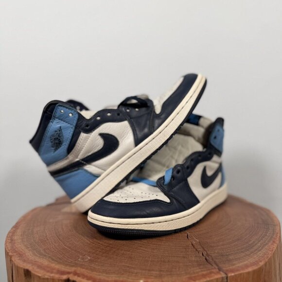 Nike Jordan 1 Retro High Obsidian Youths Sneakers - Picture 1 of 9